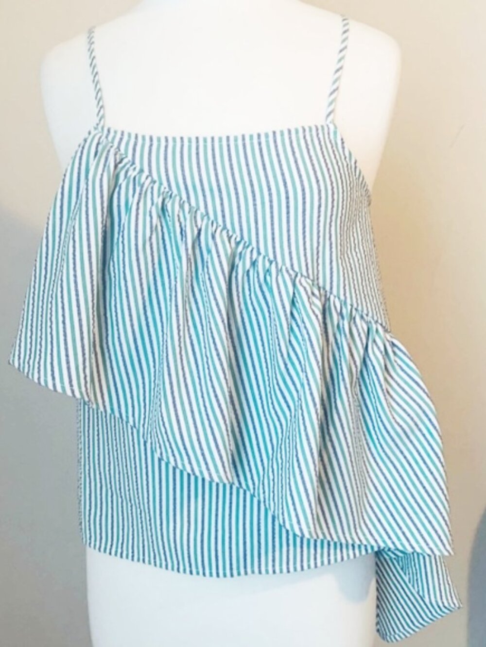 Abound Seersucker Ruffle Top